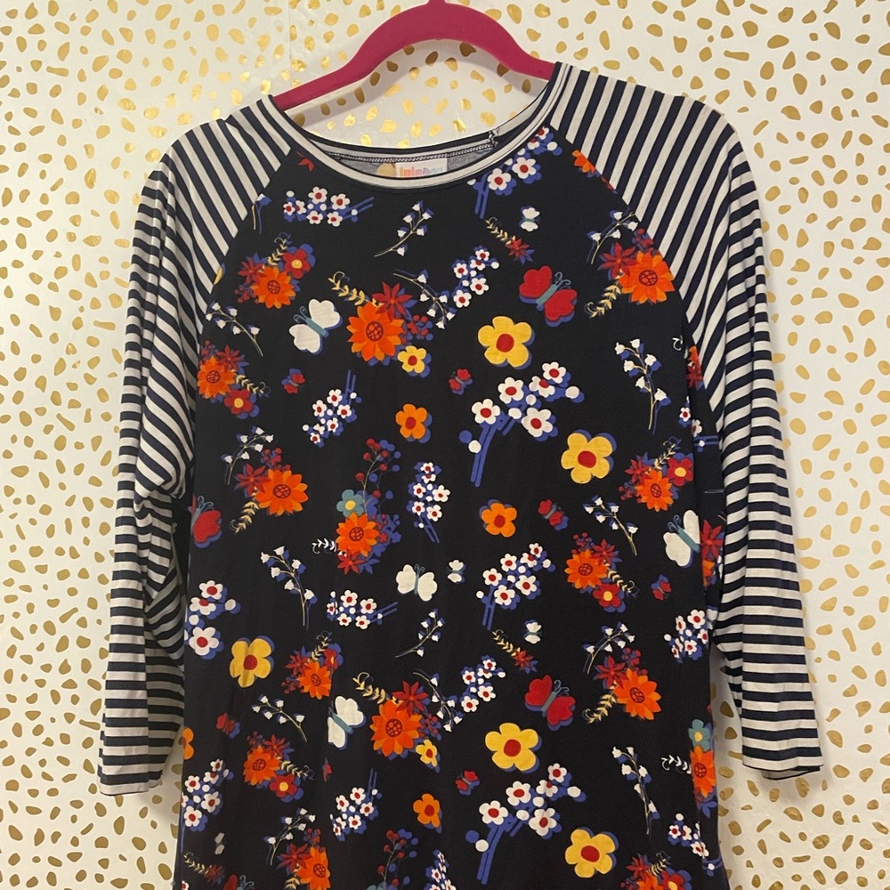Randy Lularoe Fall striped sleeve